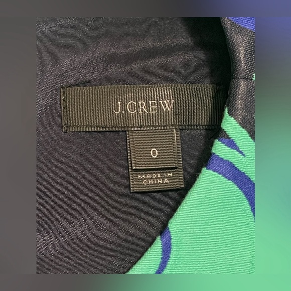 J. Crew Vineyard Jacquard A-Line Dress Sz 0 Green - Picture 7 of 9